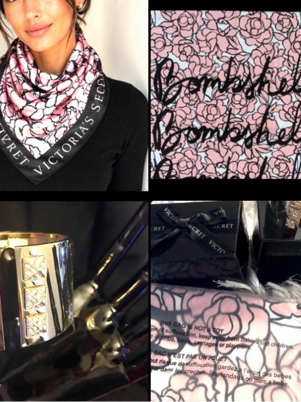 πβ€οΈVICTORIAβS SECRET Silky Scarf & Cuff Bundleβ€οΈ
